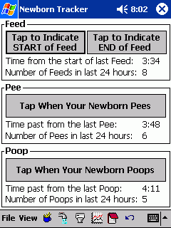 Newborn Feed, Pee, and Poop Tracker