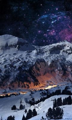Night Sky Snow Live Wallpaper