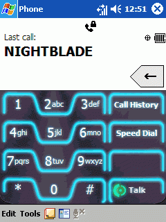 Nightblade Phone Dialer Skin