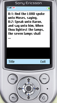 Book of Numbers on your phone - 4th Book of the Old Testament Bible, for Symbian and J2ME devices