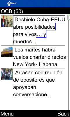 OCB Martí Noticias for Java Phones