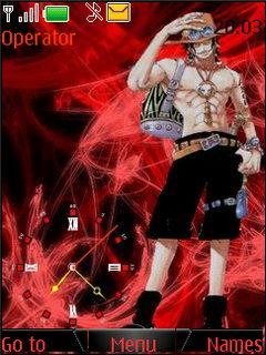 One Piece Ace Clock