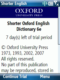 Shorter Oxford English Dictionary (Windows Mobile Standard)