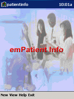 emPatient Info for Pocket PC 2002/ 2003