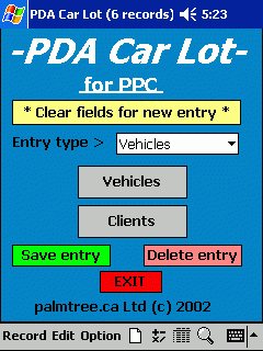 PDA Car Lot for PPC