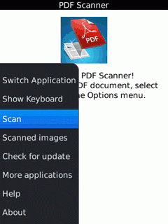 PDF Scanner for BlackBerry