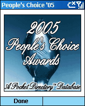 People's Choice Awards Pocket Directory-Database