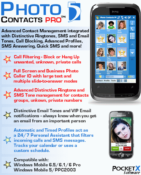 Features of Photo Contacts PRO