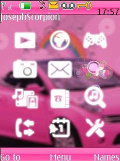 Pink Car Swf Menu