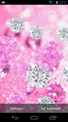 Pink Diamonds Live Wallpaper