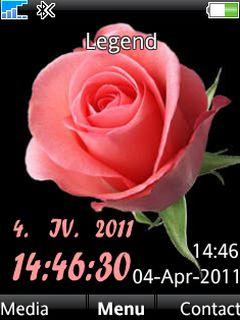 Pink Rose Clock