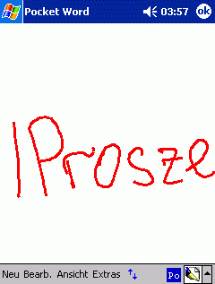 Polish handwriting recognition for Pocket PC 2002/2003