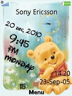 Pooh With Clock