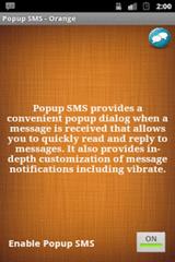Popup SMS - Orange