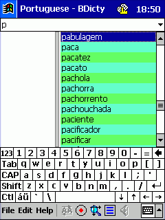 BEIKS Portuguese Dictionary for Windows Mobile Pocket PC