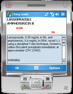 King Guide to Parenteral Admixtures for Windows Smartphone