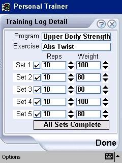 Personal Trainer for Pocket PC