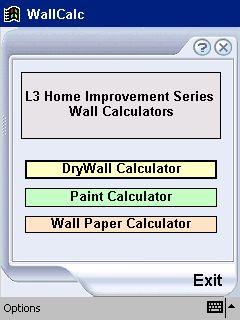 WallCalculator for Pocket PC
