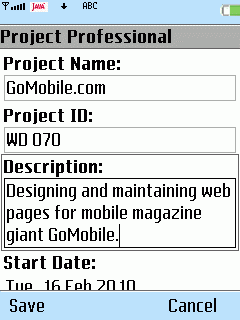 Project Professional for Symbian