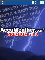 AccuWeather.com Premium v3.0, BlackBerry 8300 Series (3-months)