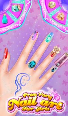 Prom Party Nail Art For Girls