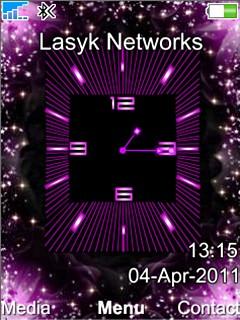 Purple Analog Clock