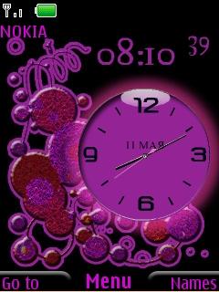 Purple Dual Clock