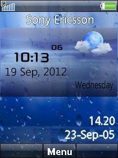 Rain Digital Clock