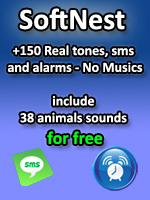 +150 Tones+sms+alarms+alerts - No Musics (include 38 animals sounds for free)
