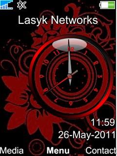 Red Analog Clock
