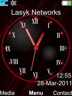 Red Analog Clock