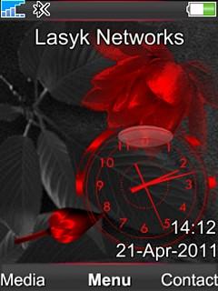 Red Analog Clock