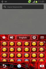 Red Neon Color Keyboard