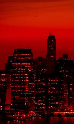 Red Sky At Night New York City Live Wallpaper