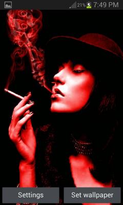 Red Smoke Girl LWP