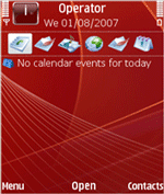 Red Curves Theme Includes Free Flash Lite Screensaver