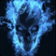 Flaming Blue Skull HD live wallpaper