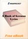 A Book of German Lyrics for MobiPocket Reader