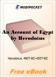 An Account of Egypt for MobiPocket Reader