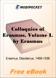 Colloquies of Erasmus, Volume I for MobiPocket Reader