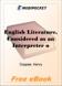 English Literature, Considered as an Interpreter of English History for MobiPocket Reader