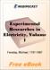 Experimental Researches in Electricity, Volume 1 for MobiPocket Reader