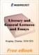 Literary and General Lectures and Essays for MobiPocket Reader