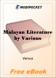 Malayan Literature for MobiPocket Reader