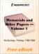 Memorials and Other Papers, Volume 1 for MobiPocket Reader