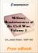 Military Reminiscences of the Civil War, Volume 1 for MobiPocket Reader