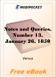 Notes and Queries, Number 13, January 26, 1850 for MobiPocket Reader