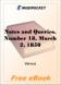 Notes and Queries, Number 18, March 2, 1850 for MobiPocket Reader