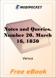 Notes and Queries, Number 20, March 16, 1850 for MobiPocket Reader
