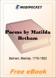 Poems by Matilda Betham for MobiPocket Reader